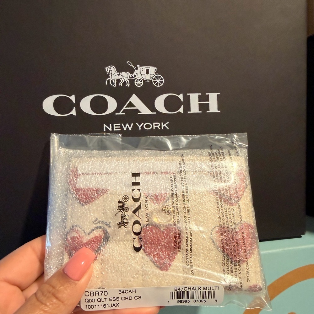 Coach Essential Card Case
With Quilting And Heart Print - Picture 4 of 4
